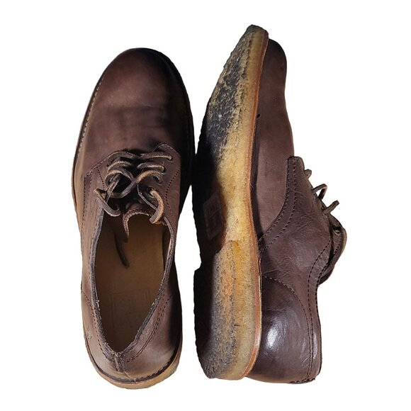 Frye Oxford Shoes Men Sz 12 D Brown Leather Lace Up Low Top main image 4